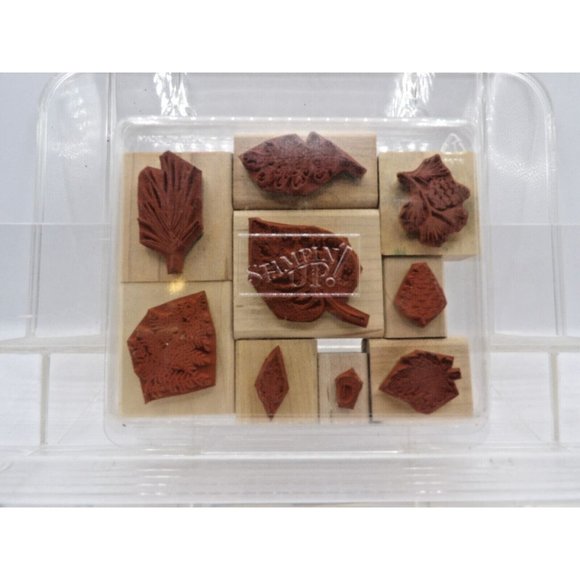 Stamp Set of 9 "Fantastic Foliage" Stampin' Up! ©1998 from 1" x 5/8"-2¼"x2" - Picture 2 of 3